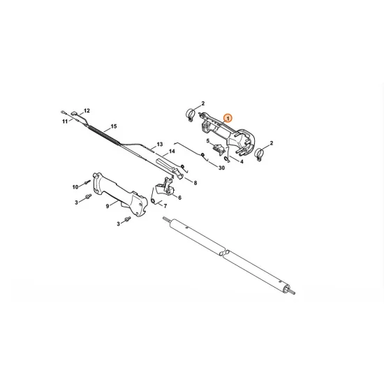 STIHL  Połówka okładziny rękojeści - strona wewnętrzna 4137 790 1101
